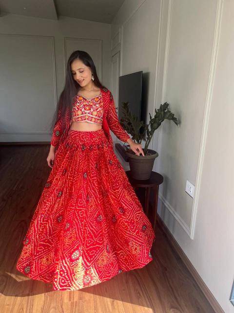 Ram 053 bandhrej Bridal lehenga choli in Surat